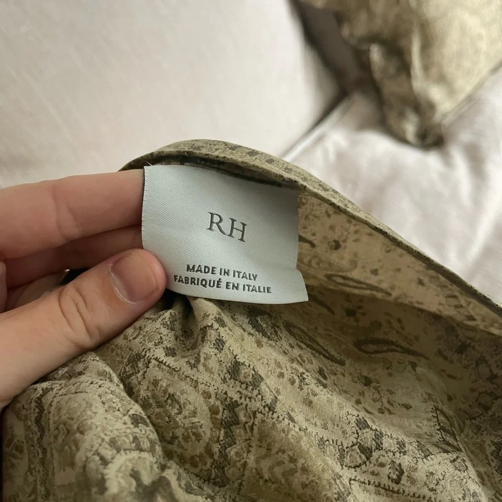 RH throw pillows made it Italy